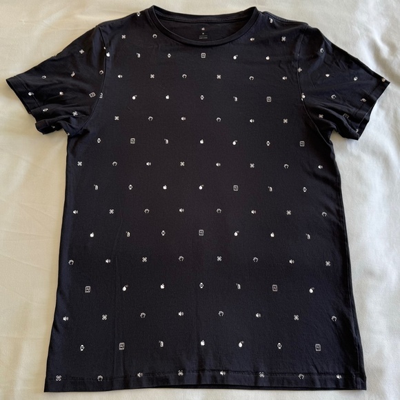Apple Park Company Store macOS Icons T-Shirt Black Size Medium - Picture 1 of 2